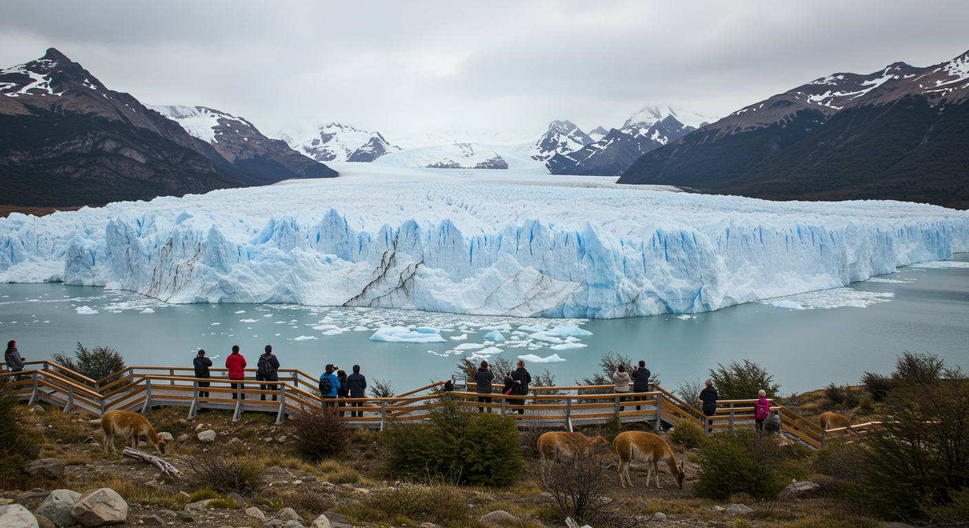 거대한 푸른 빙하(페리토 모레노), 조용히 흐르는 아르헨티노 호수