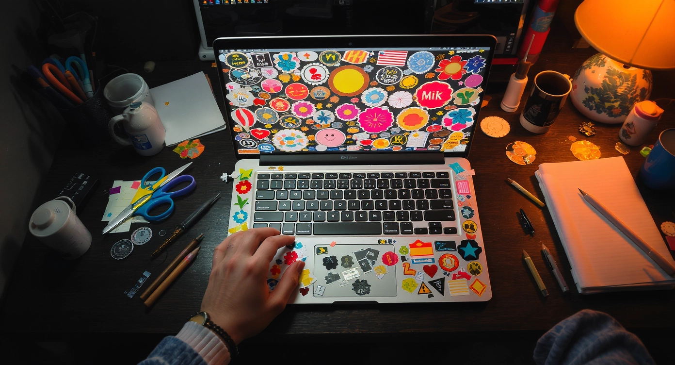 노트북스티커DIY