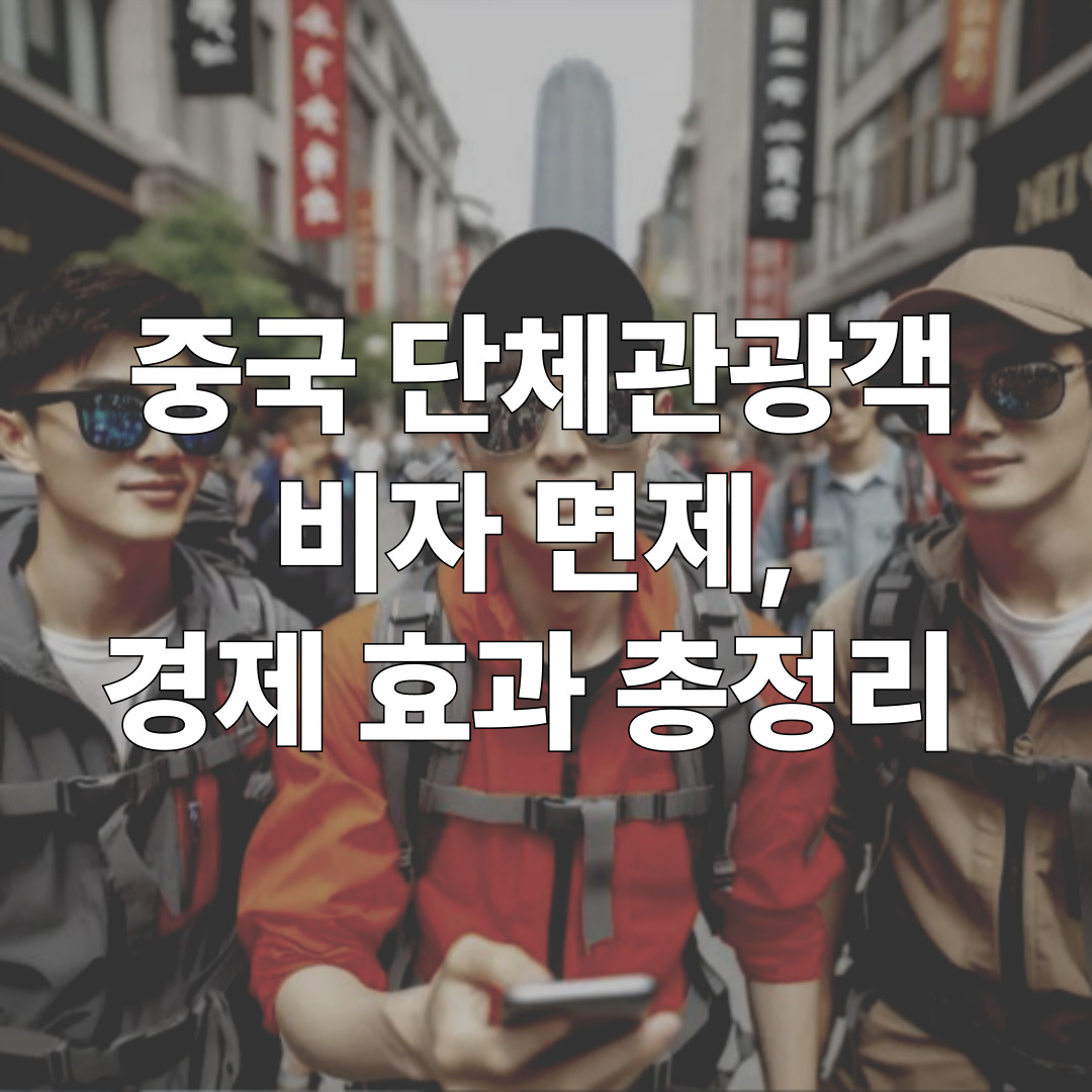 중국 단체관광객 비자 면제 정책 안내 이미지