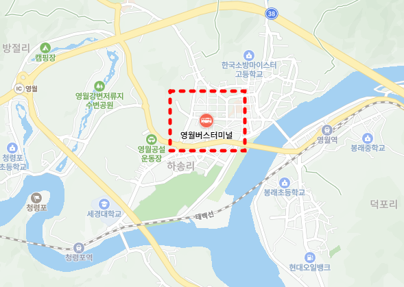 영월고속버스터미널 위치-지도
