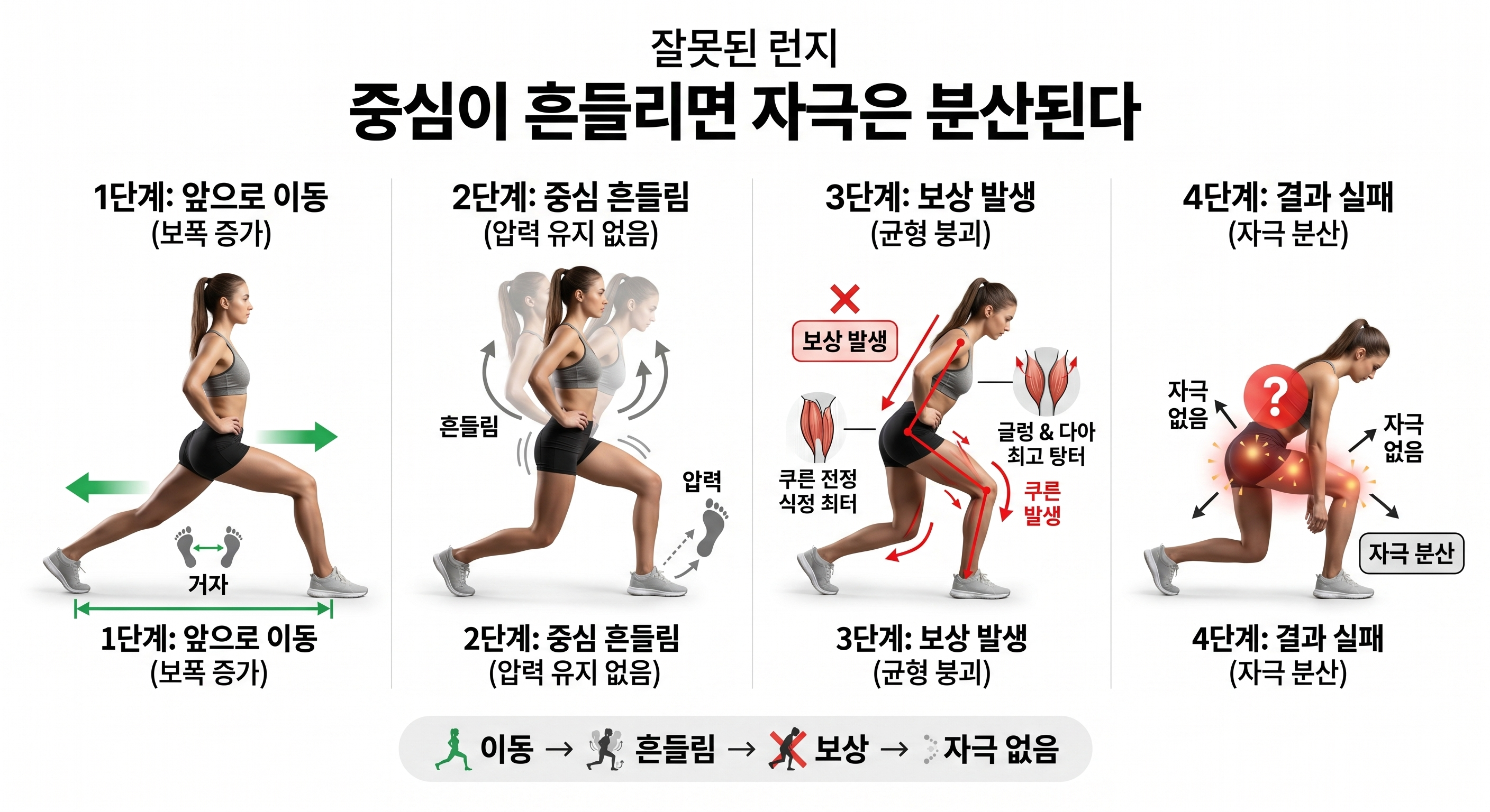 잘못된 런지