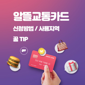 알뜰교통카드 신청방법 사용지역 꿀TIP