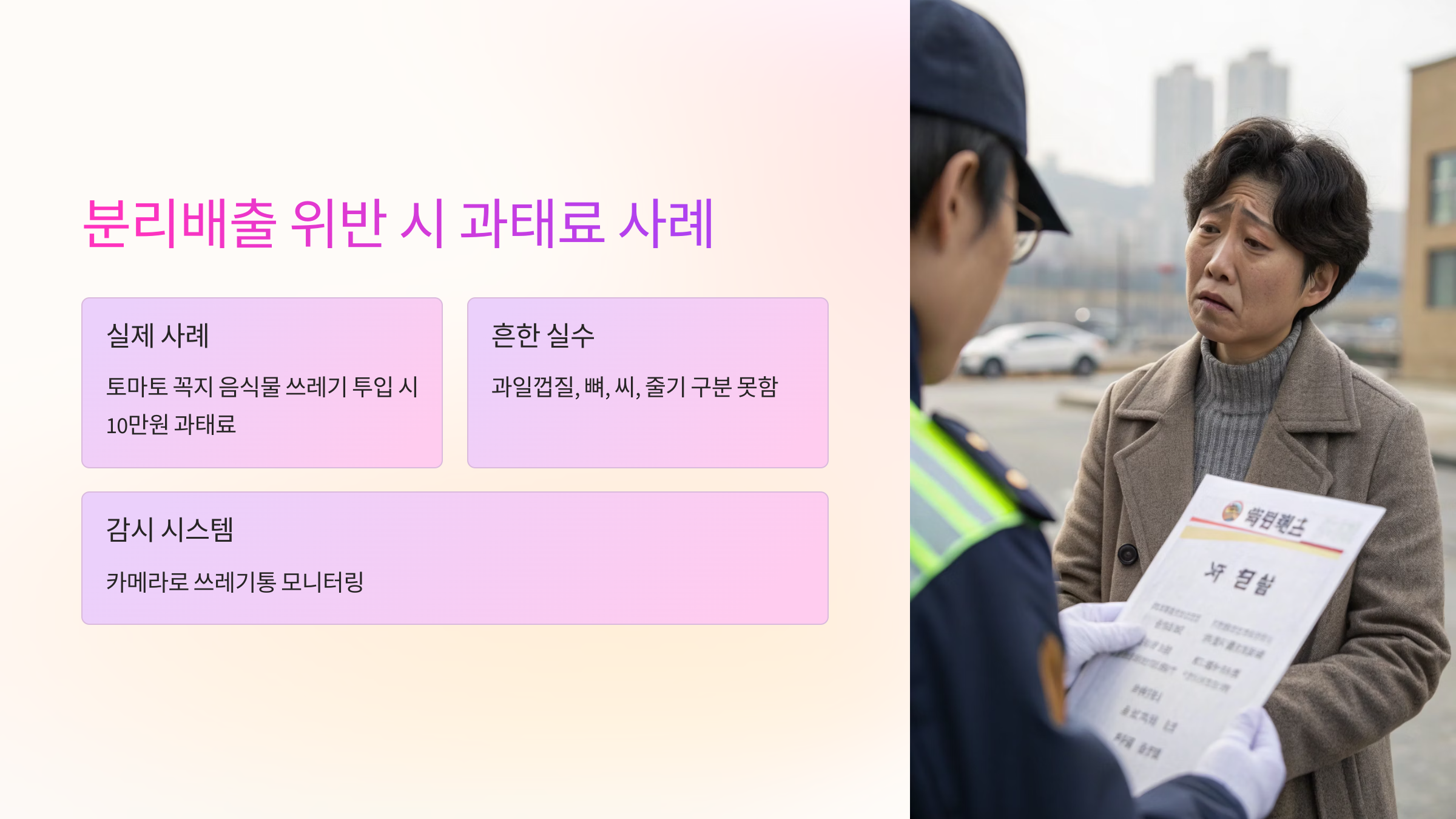 💸 분리배출 위반 시 과태료 사례