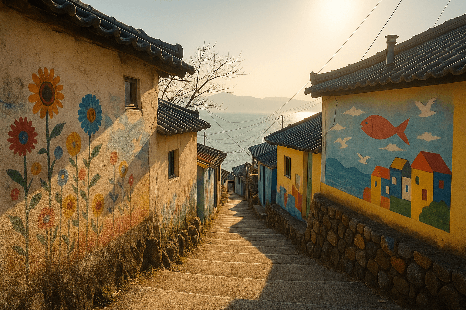 12월 통영 동피랑 마을에서 만나는 겨울 골목의 색채와 조용한 감성 산책의 매력