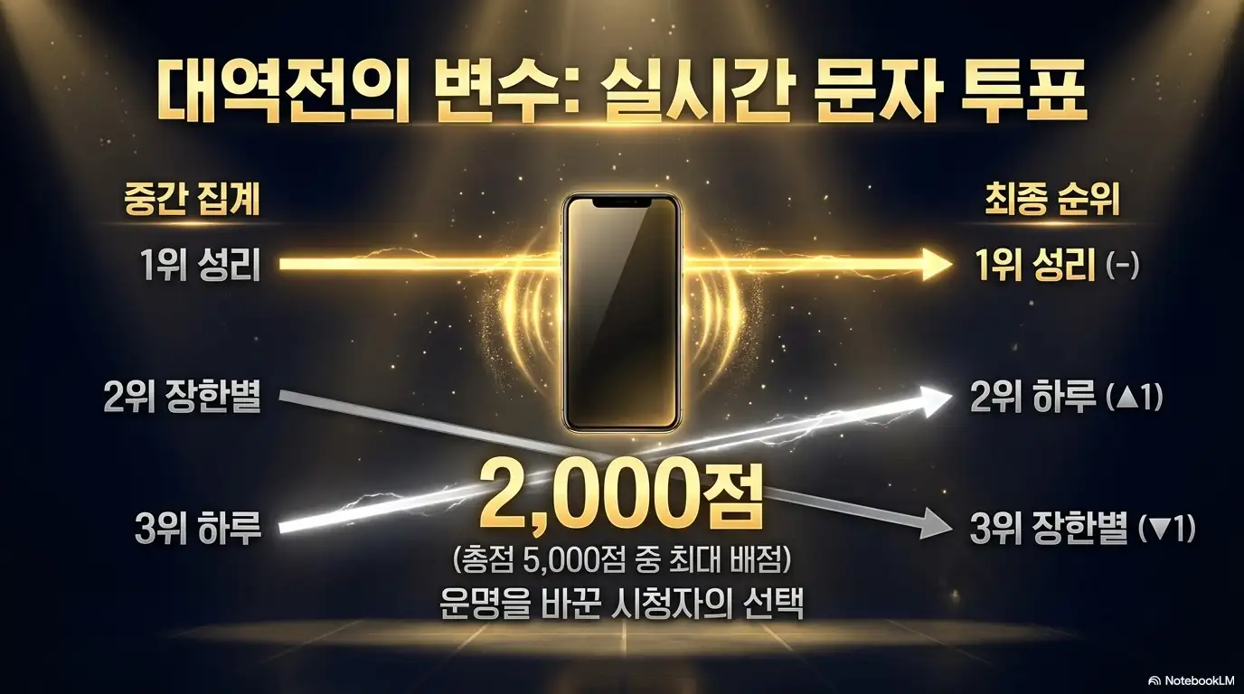 무명전설최종순위 대역전의 변수였던 문자투표