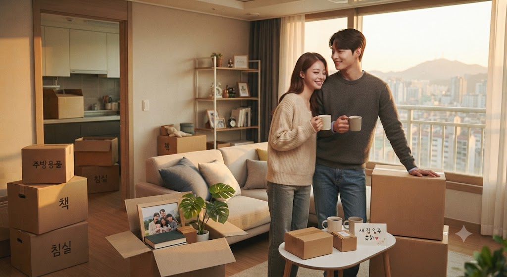 이사를 이제 막 끝마친 모습