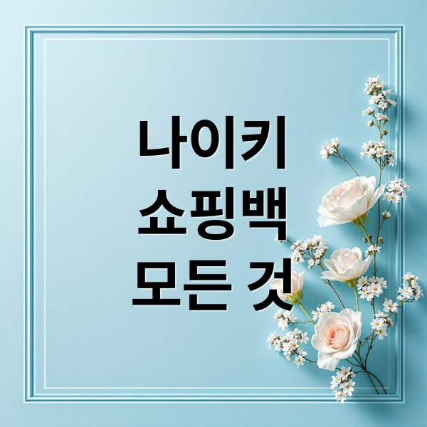 나이키 쇼핑백 활용법