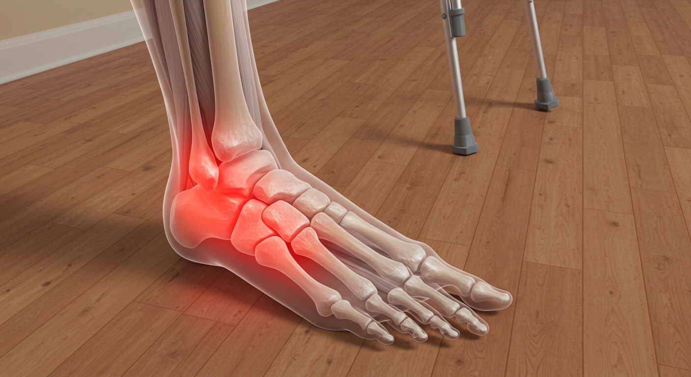 목발 없이 걸을 경우 회복 지연 사례