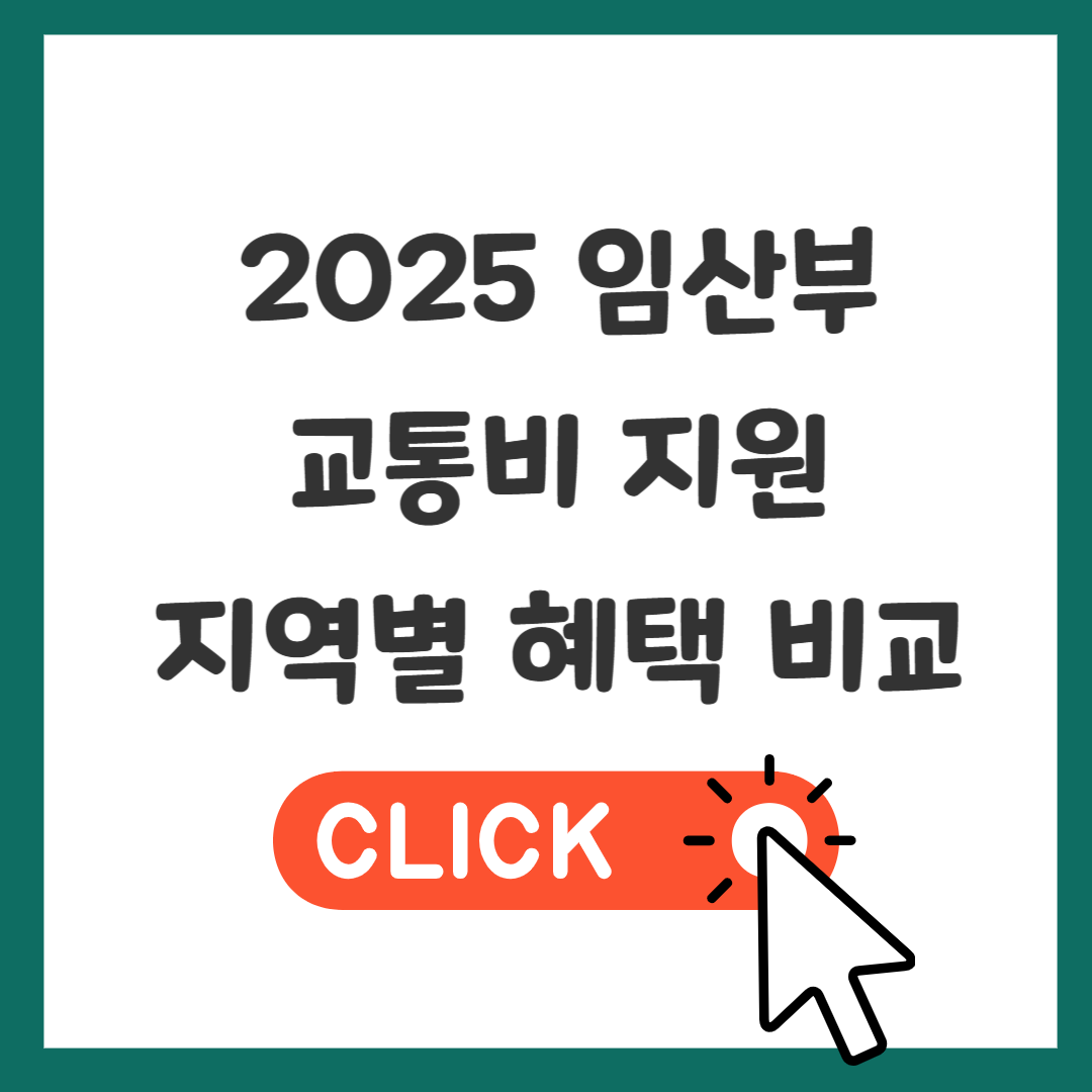 2025 임산부 교통비 지원 지역별 혜택 비교