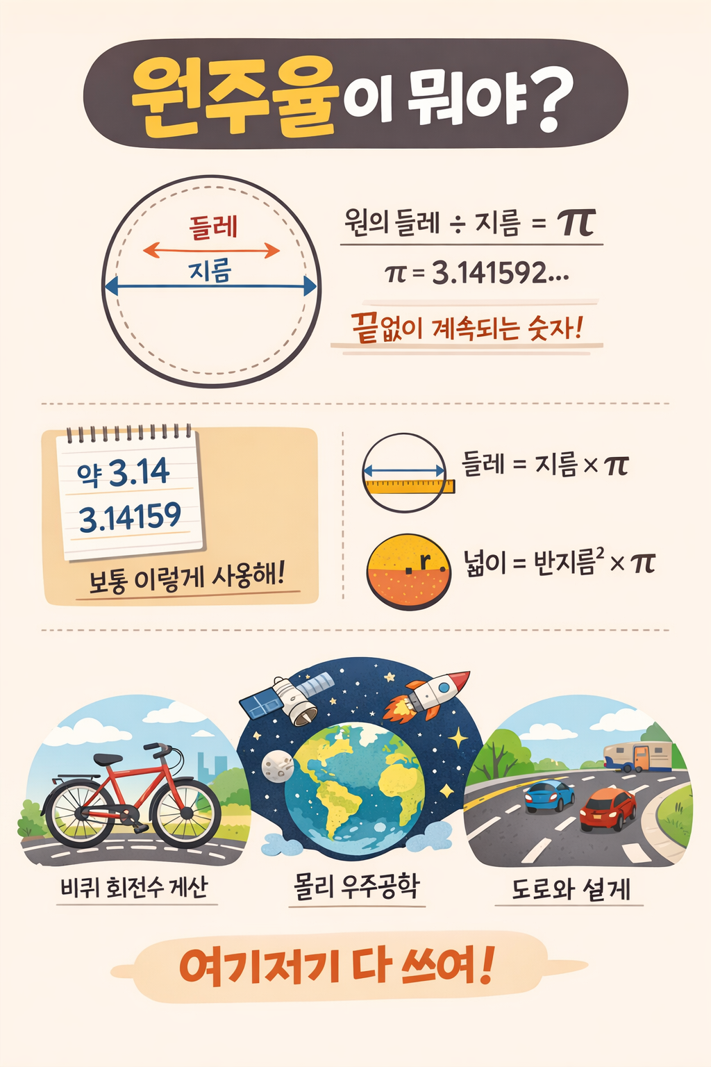 원주율 관련 인포그래픽