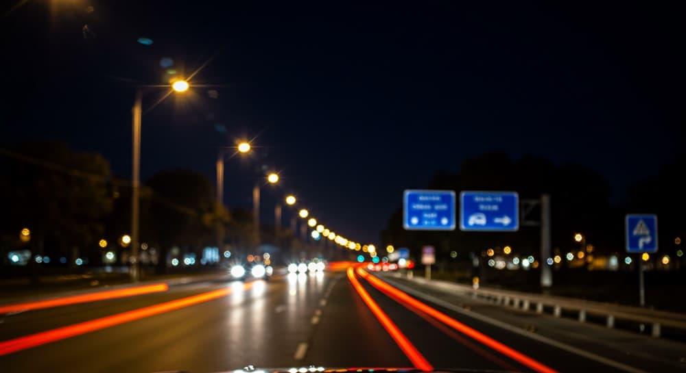 스마일라식 후 초기 야간 빛번짐을 상징하는 그래픽