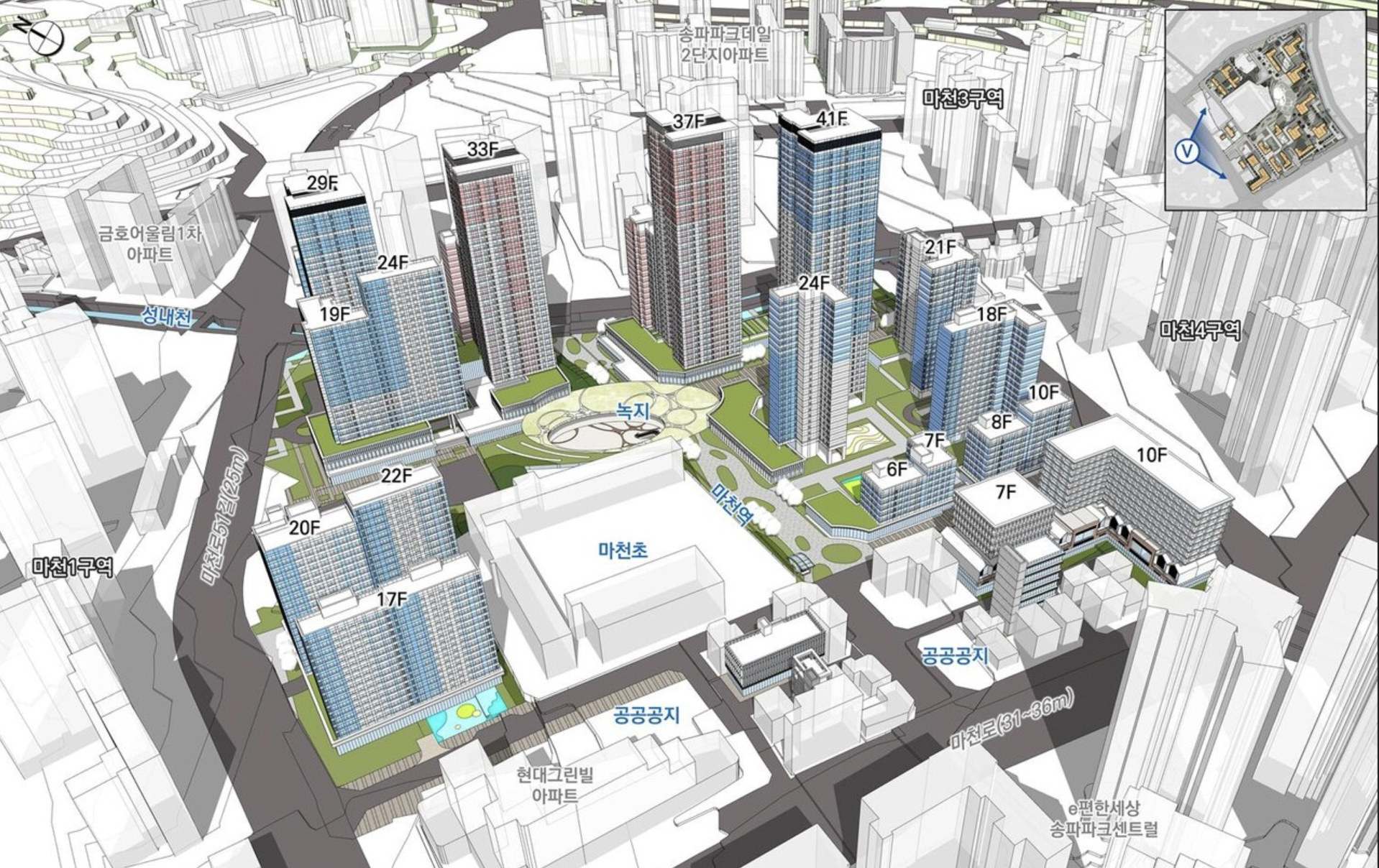 마천2구역 재개발 조감도