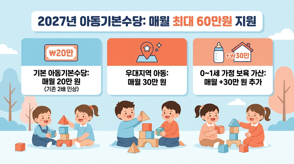 아동기본수당 지원금 상향