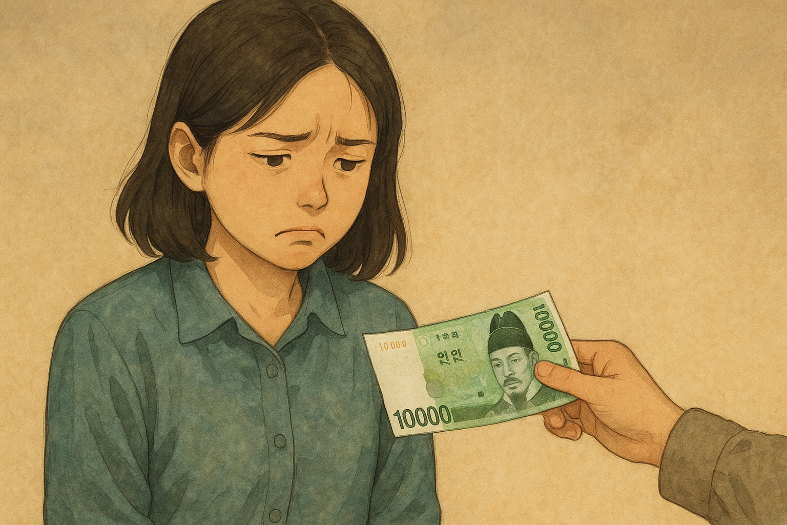 돈을 받고 기분이 안 좋은 꿈