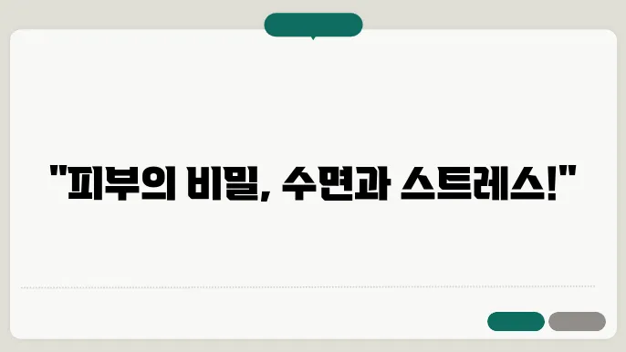 스트레스 관리와 피부 건강의 관계