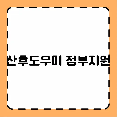 산후도우미 정부지원