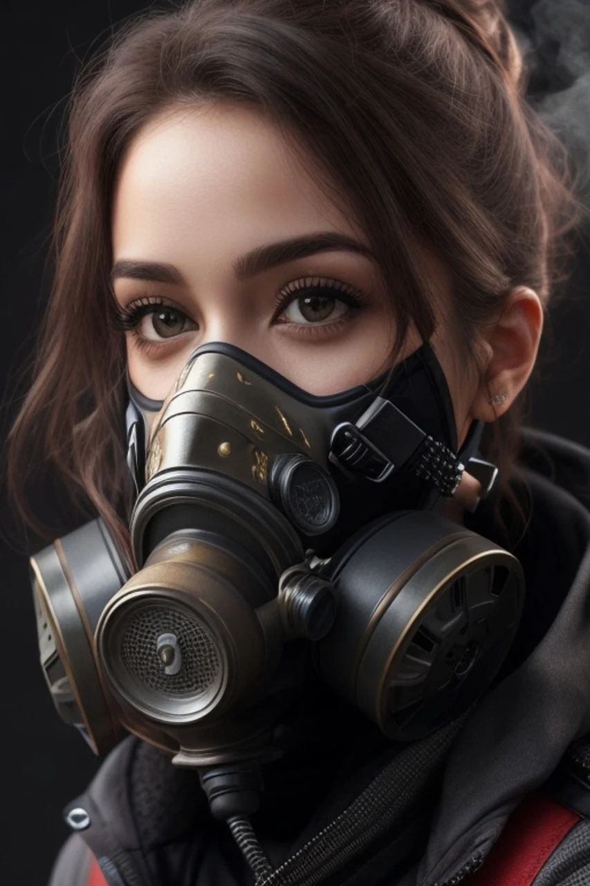 마스크 쓴 여자