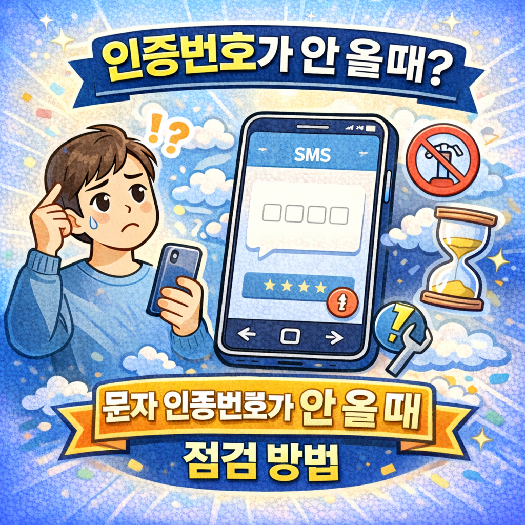 스마트폰 문자 인증번호가 안 올 때 점검 방법