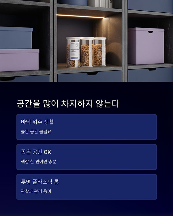 공간을 많이 차지하지 않는다