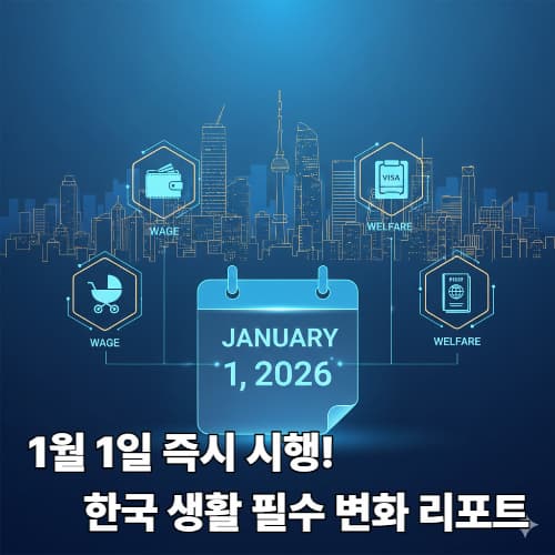 2026년 최저임금 인상 및 비자 규정 완화: 외국인 거주자 필수 정보