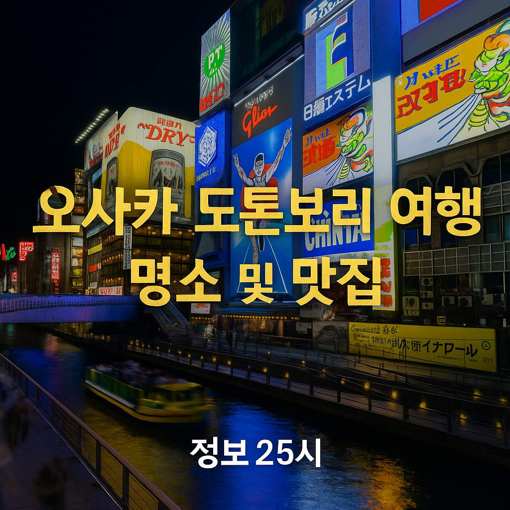 팔을 들고 뛰는 육상선수 모양의 오사카 도톤보리 상징, 글리코상 간판