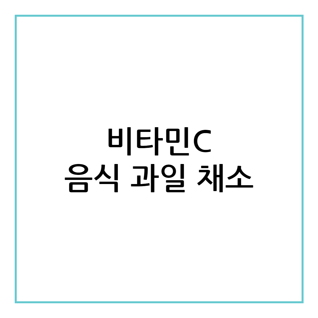 비타민 c 많은 음식