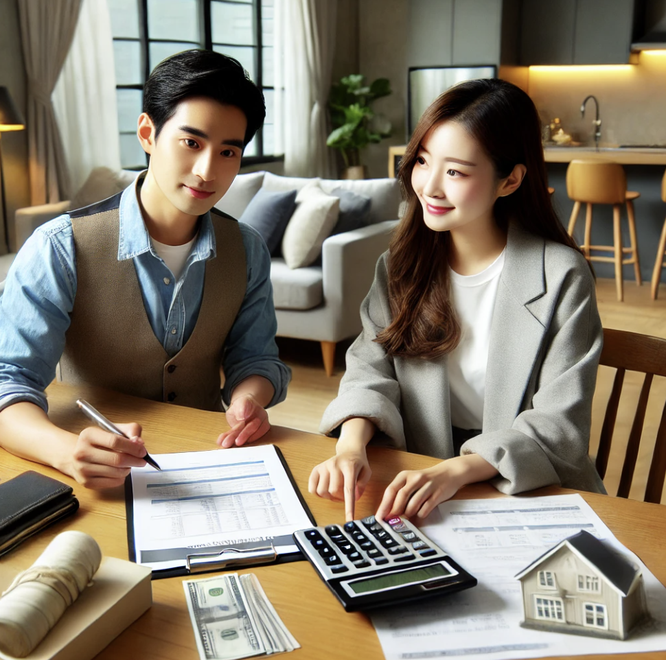 재산 증여와 세금 계획을 상담 중인 부부