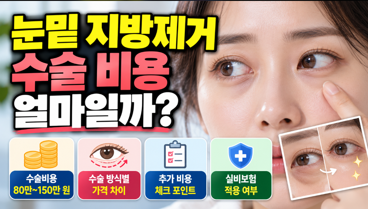 눈밑 지방제거 수술비용 최신 정보 총 정리