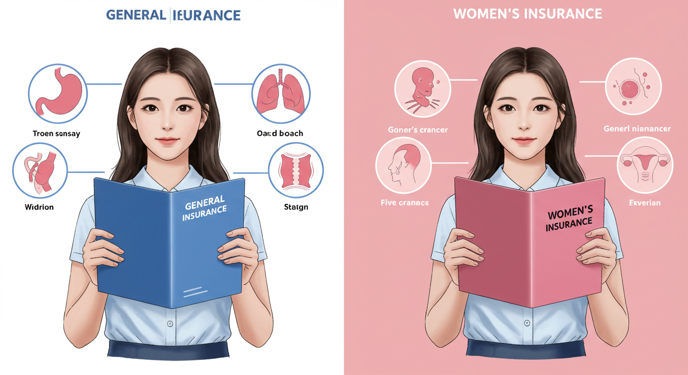 여성 전용 암보험과 일반형 암보험의 보장 차이 비교