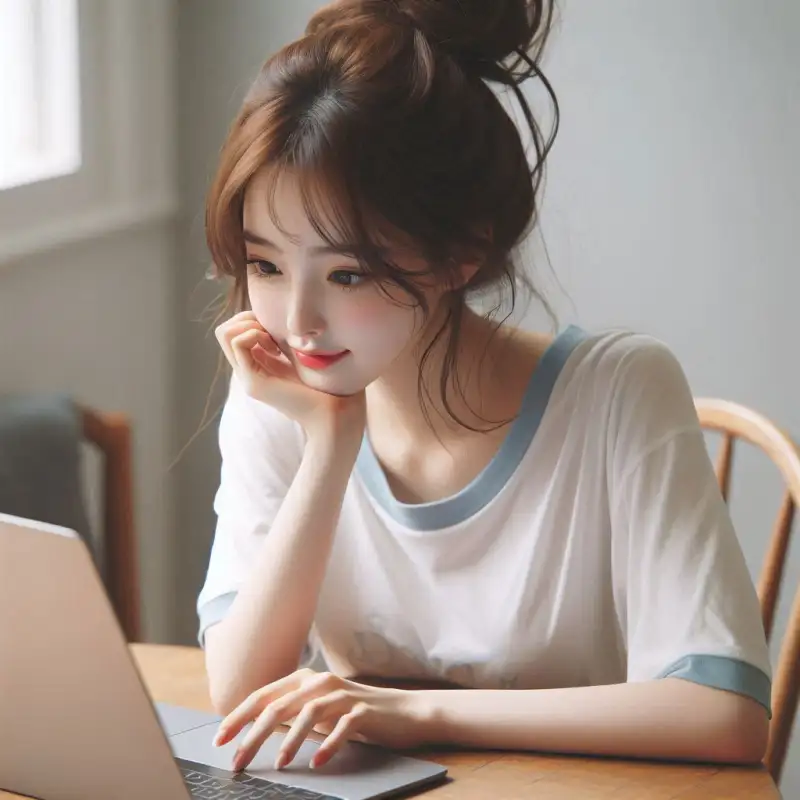 그림-그려주는-챗gpt-활용법을-알아보는-여성의-모습