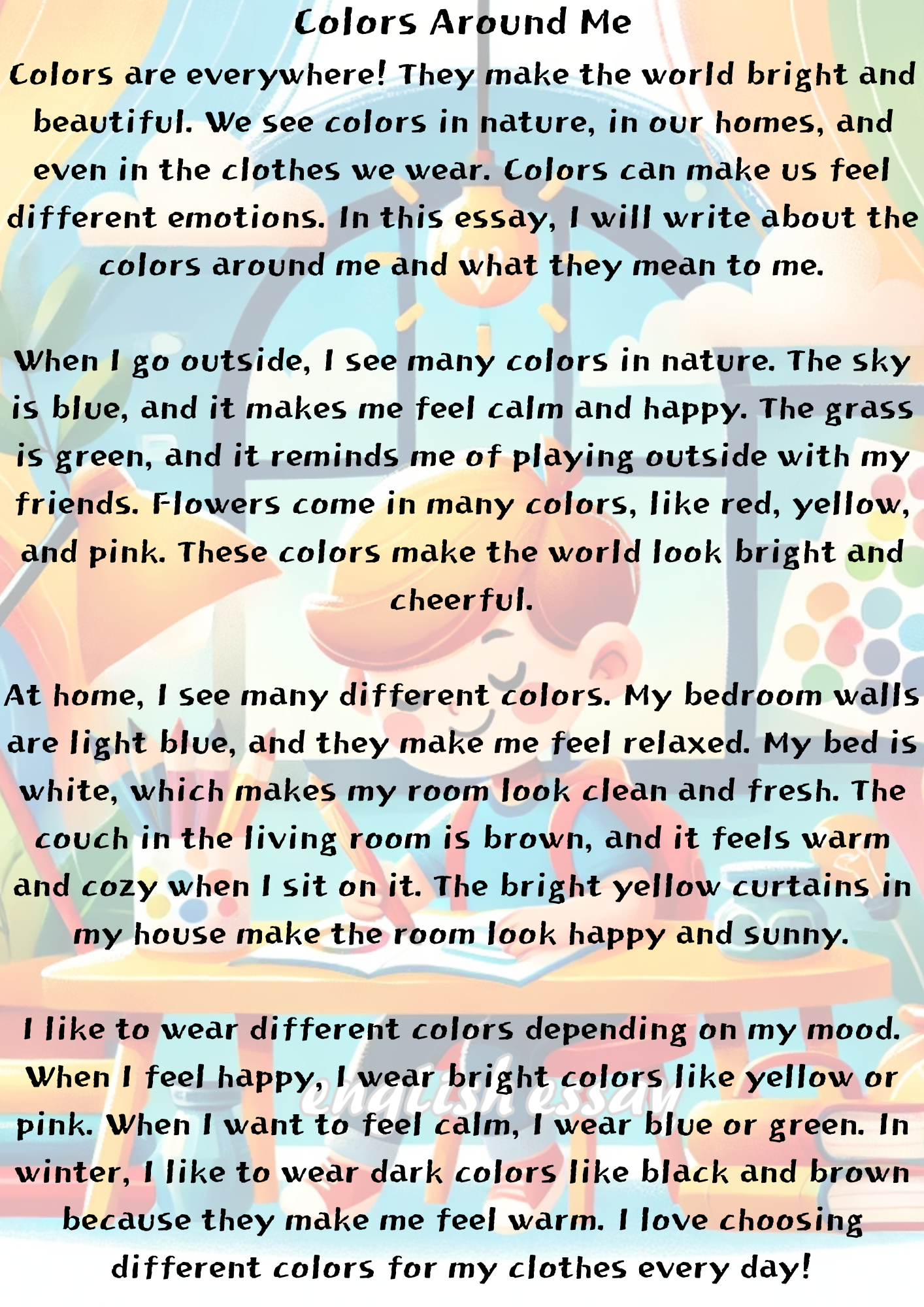 Colors Around Me 내 주변의 색깔들