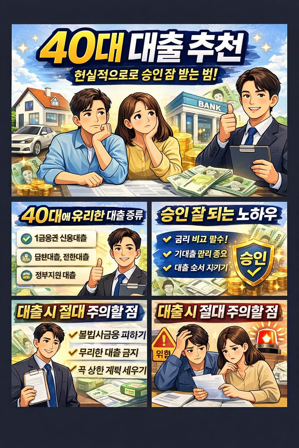 40대 대출 추천, 현실적으로 승인 잘 나는 방법