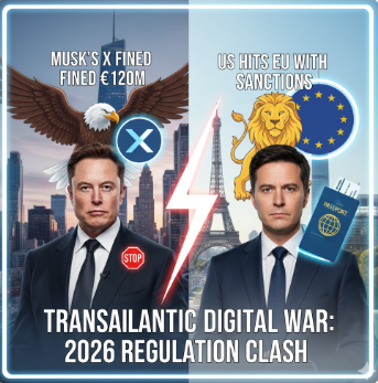 미국과 유럽의 디지털 전쟁 발발 머스크의 X 벌금형과 미국의 보복 제재