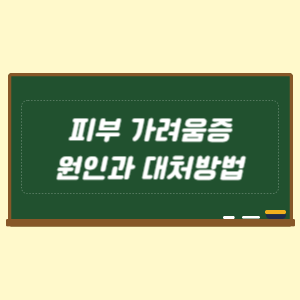 피부 가려움증 원인과 대처방법