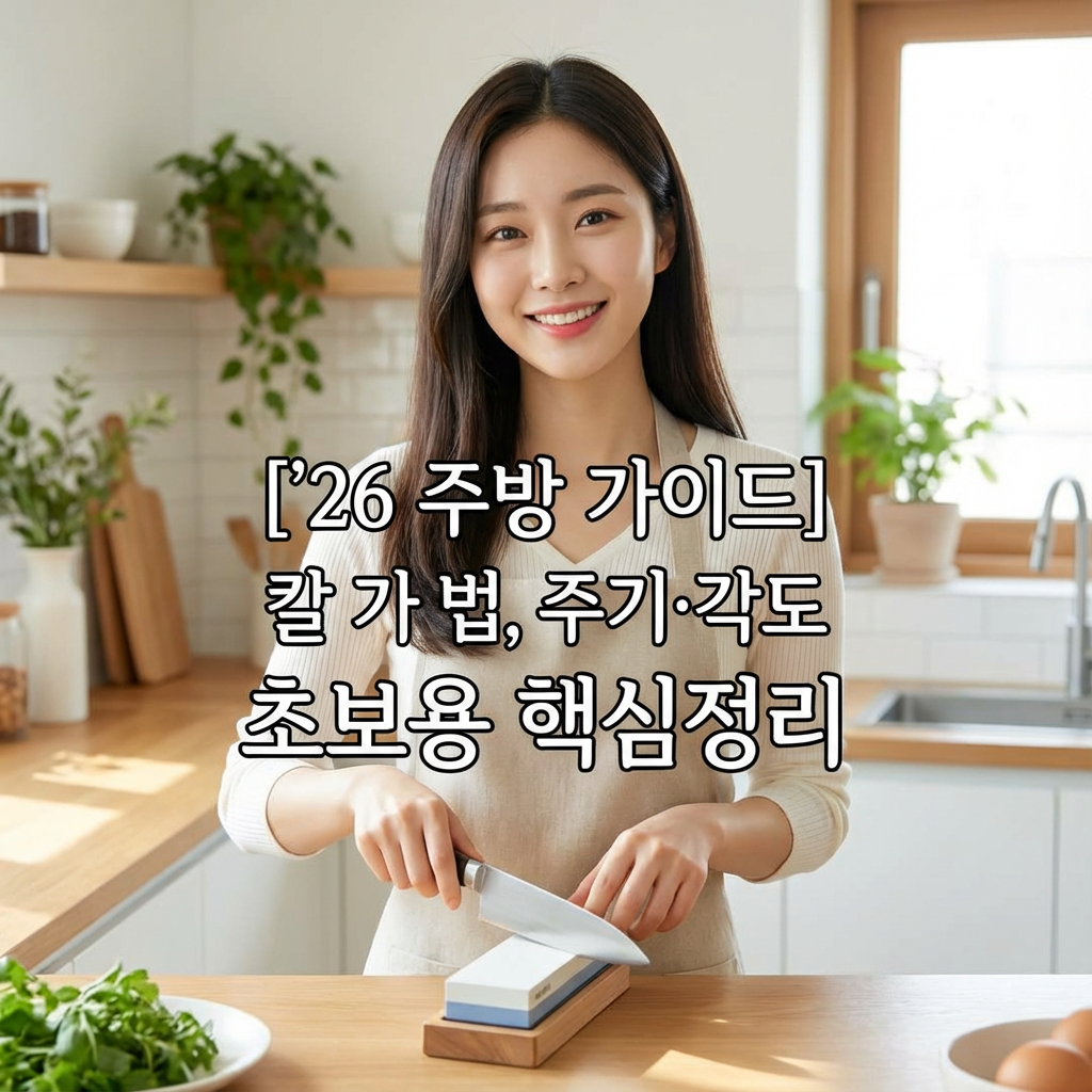 [&rsquo;26 주방 가이드] 칼 가는 법 ｜ 주기&middot;각도 초보용 핵심정리