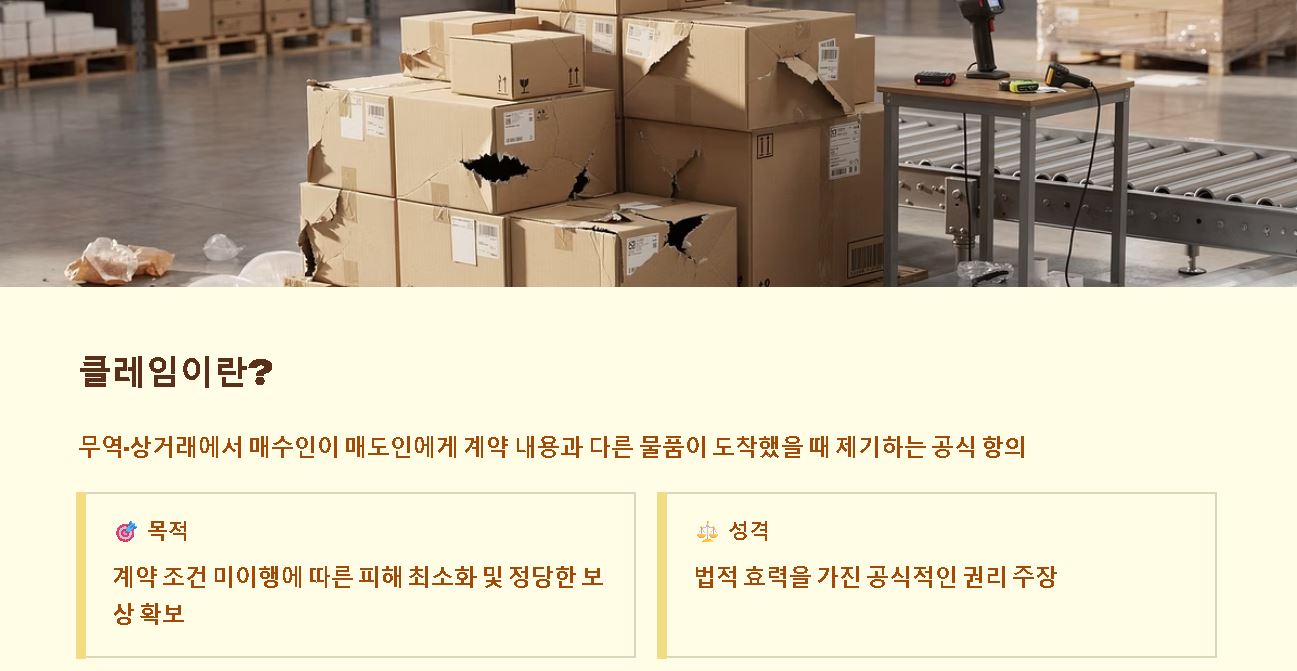 클레임 뜻