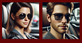 운전용 선글라스 쓴 사람
