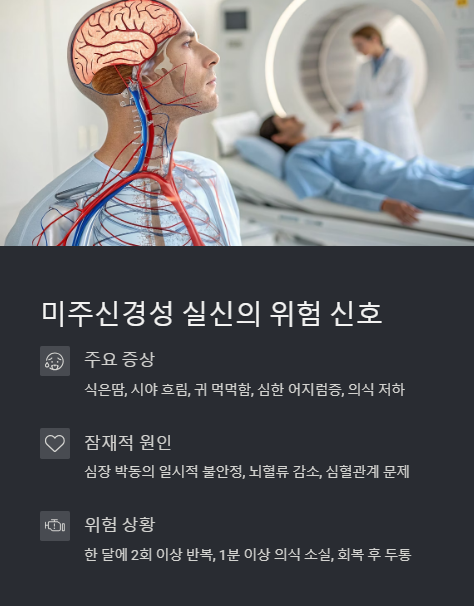 미주신경성 실신의 위험 신호