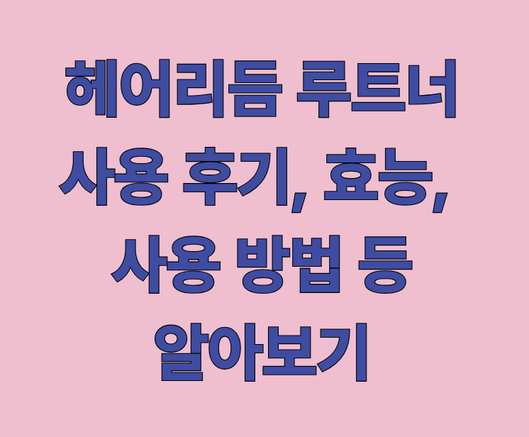 헤어리듬 루트너에 관한 글 보러 가기 링크 사진