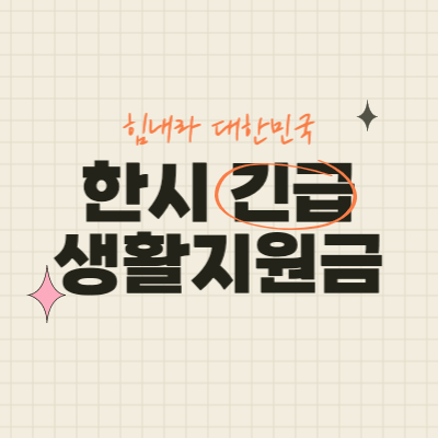 한시 긴급 생활지원금 썸네일