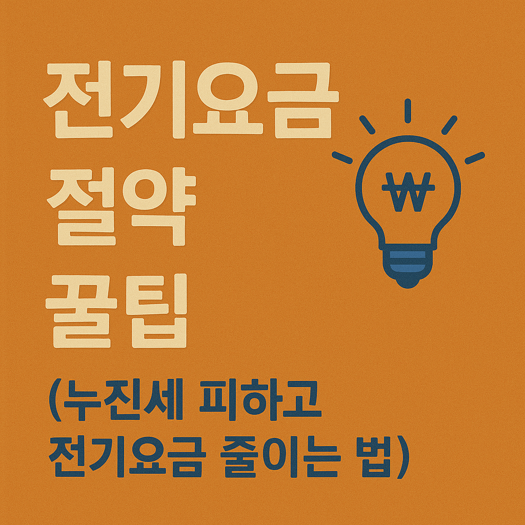 한국 전기요금 절약 꿀팁