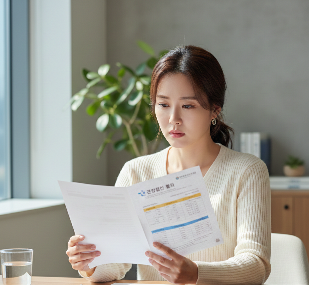 LDL 콜레스테롤 수치를 확인하는 건강검진 결과지