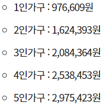 중위소득 기준