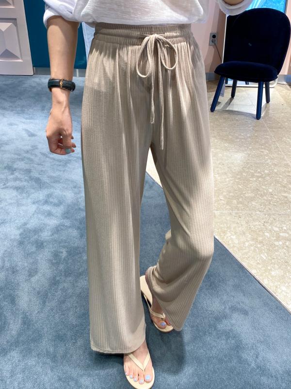 리틀마켓 쿨링 쫀득 찰랑 스트링 밴딩 골지 와이드팬츠 여름신상 PE12B0