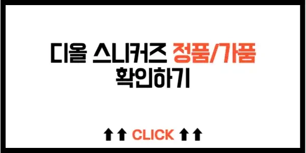 디올 스니커즈 정품/가품 체크