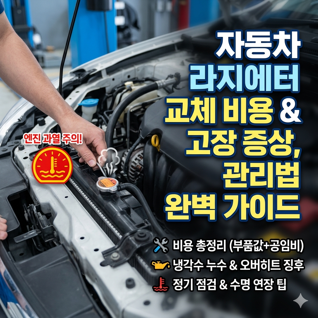 자동차 라지에터 교체비용, 엔진 과열 막는 수리비 완벽 가이드