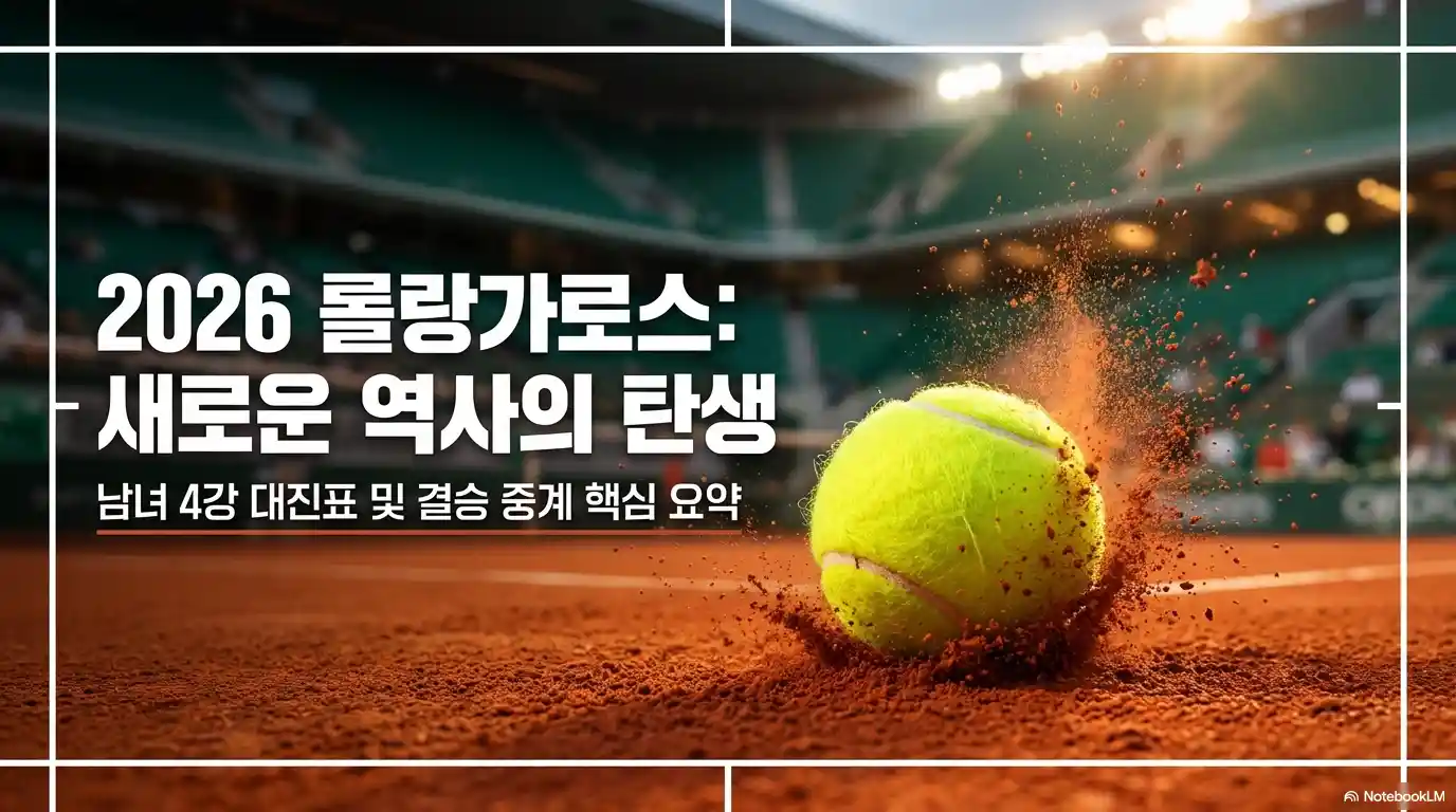 프랑스 오픈 테니스 대회 2026 롤랑가로스 4강 결승 대진표 중계 일정을 정리한 글의 썸네일