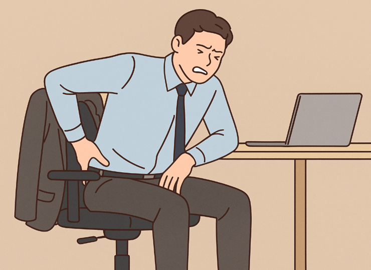 골반통증을 느끼는 직장인
