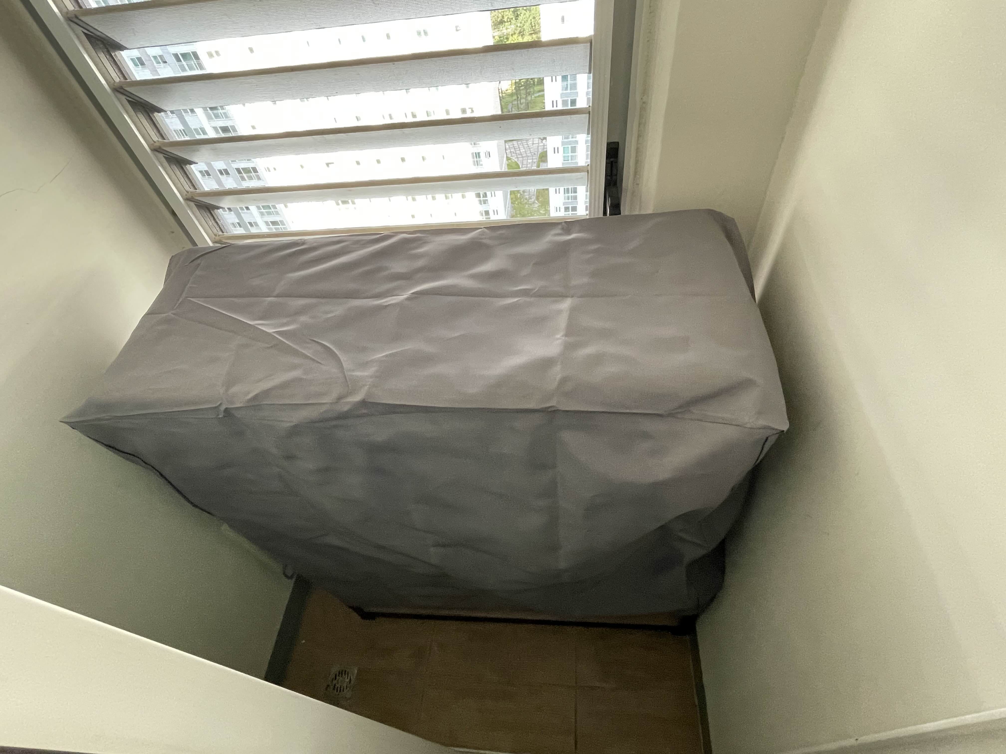 에어컨 실외기 설치 후 모습