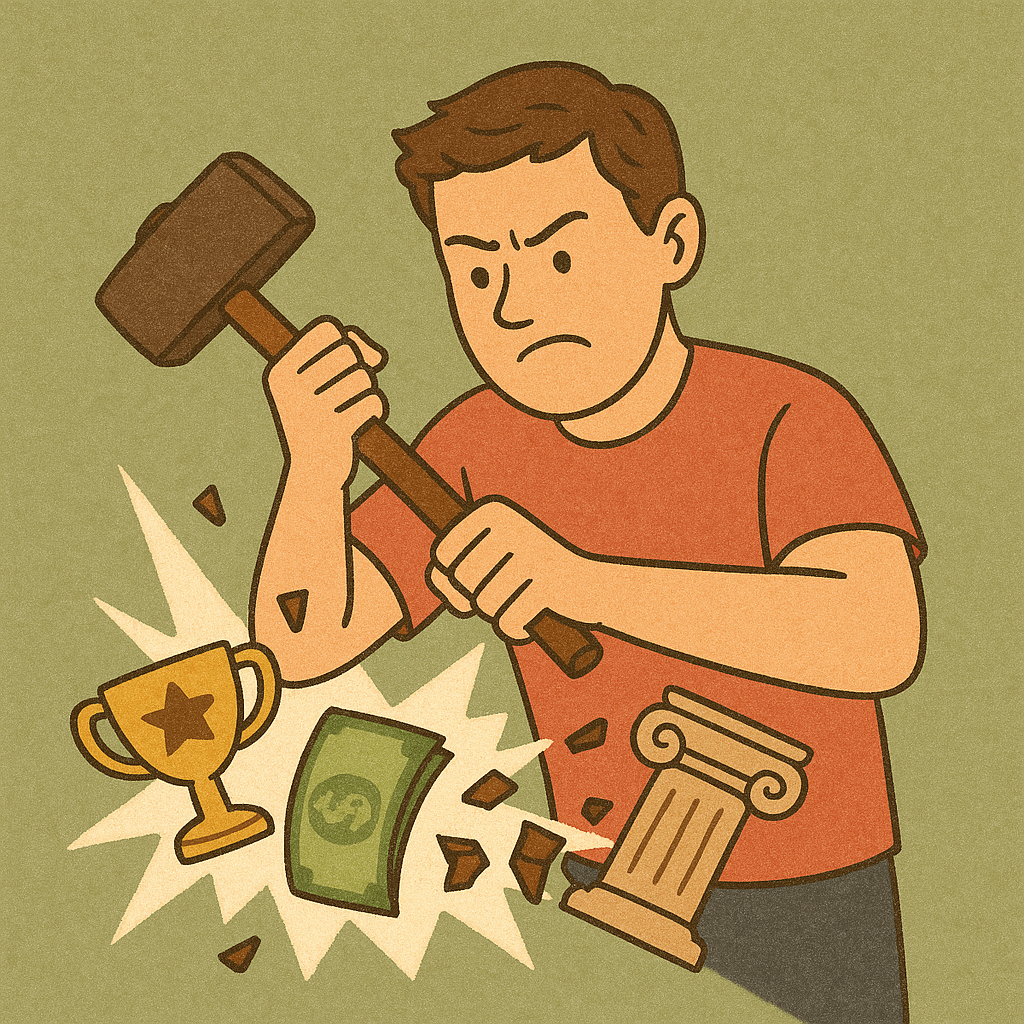 신 7:2 말씀을 보며&amp;#44; 제가 세상에서 갖고싶고&amp;#44; 하고싶고&amp;#44; 이루고 싶은 것들 중 하나님의 영광을 가리며&amp;#44; 멀어지게 하고 하나님의 마음을 아프시게 하는 것으로부터 벗어나는 삶을 살 것에 대해 동기부여해 주셨고&amp;#44; 제가 원하는 것을 온전히 부수는 항목과 시도를 하는 모습입니다.